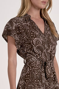 Elan Blakey Maxi Dress- Brown Nazca-Hand In Pocket