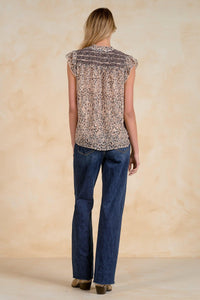 Elan Paloma Sleeveless Blouse - Brown Lia-Hand In Pocket