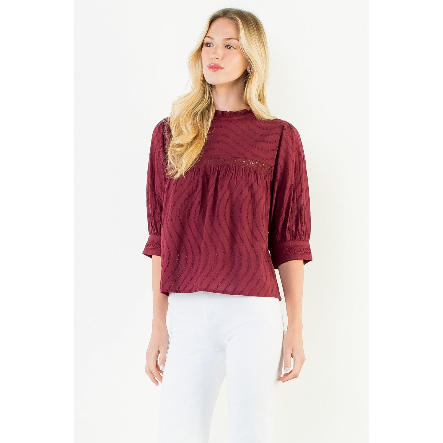 THML Julia Top - Burgundy