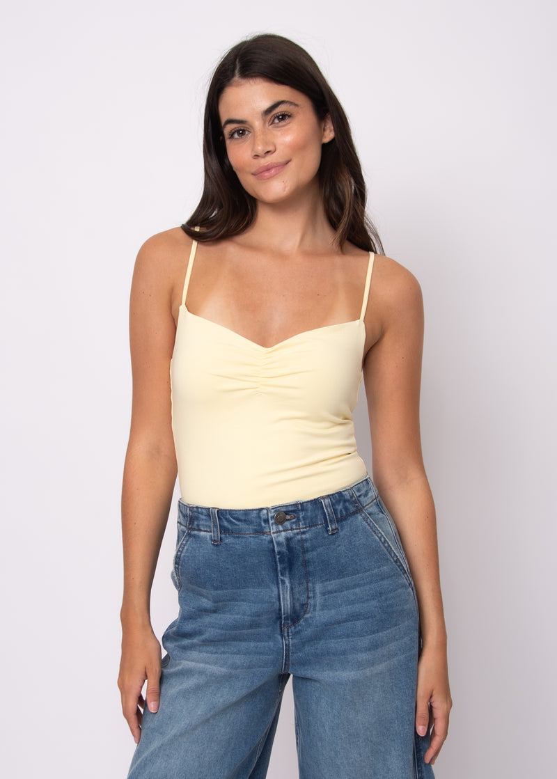RD Style Suzan Cotton Tank - Double Cream-Hand In Pocket