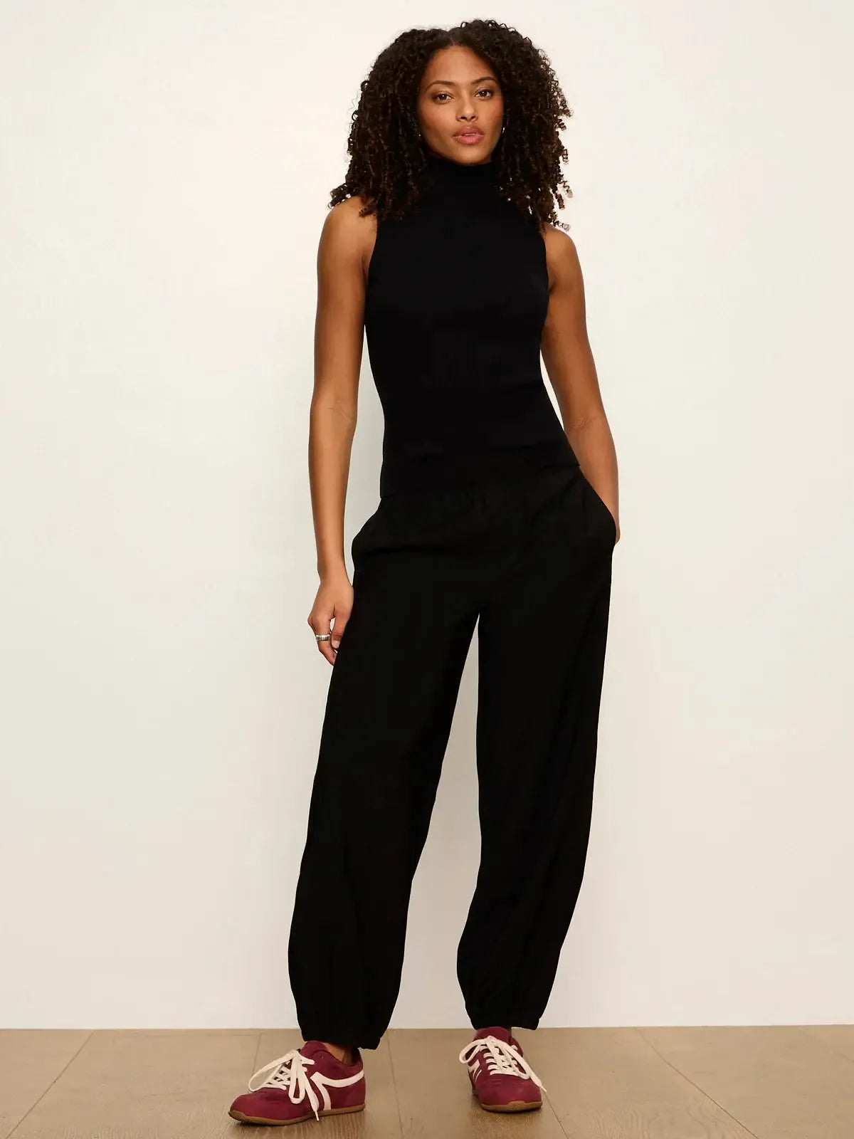 Sanctuary Micro Ballon Pant - Black-Hand In Pocket