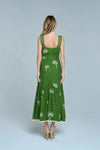 Ciebon Sadira Embroidered Midi Dress - Green-Hand In Pocket