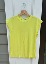 Michael Stars Joey Power Shoulder Tee - Peridot ***FINAL SALE***-Hand In Pocket