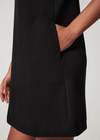 Spanx Airessentials Mock Neck Dress-White Cloud-Hand In Pocket