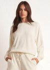 Z Supply Saldana Reverse Fleece Top - Sandstone-Hand In Pocket