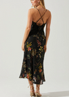 ASTR The Label Gaia Dress -Black Orange Burnout ***FINAL SALE***-Hand In Pocket