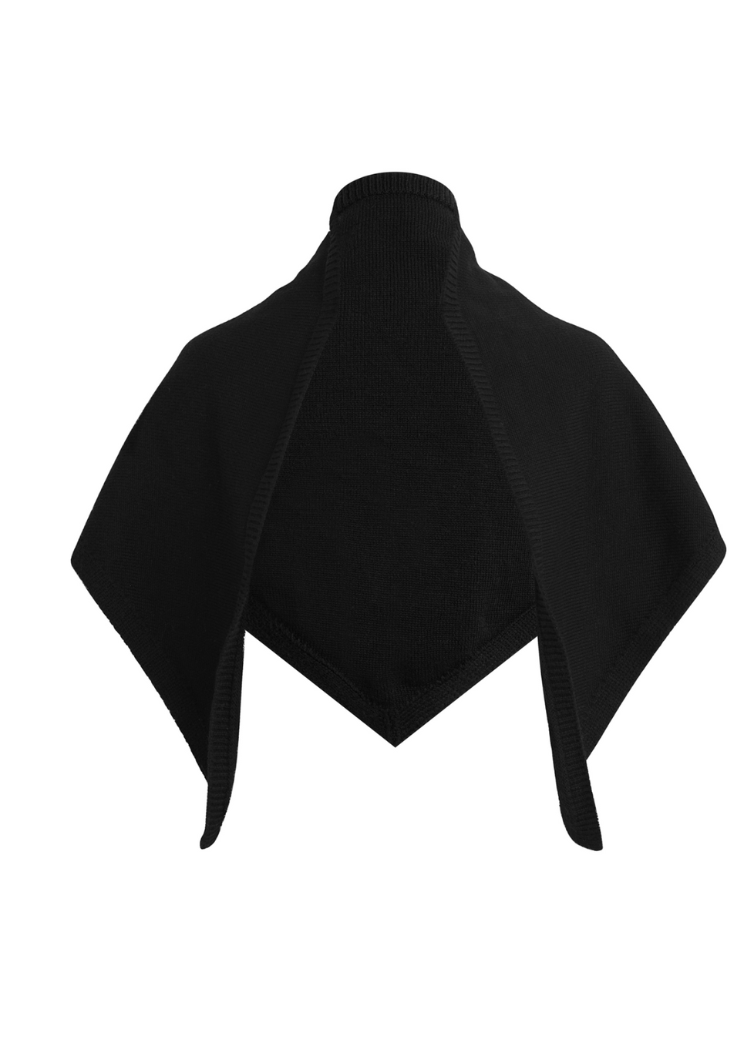Favorite Daughter Triangle Scarf- Black-Hand In Pocket