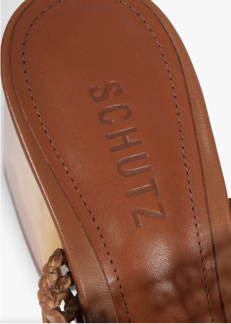 Schutz Aberdeen Heel- Cognac-Hand In Pocket