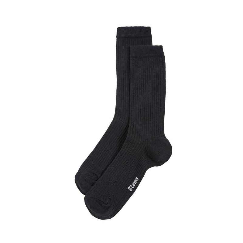 Cotton Cashmere Socks: Black / One Size - Womens-Hand In Pocket