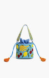 Lush Fruits Beaded Bucket Bag-Hand In Pocket