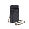 Brianna Cell Phone Crossbody: Black-Hand In Pocket