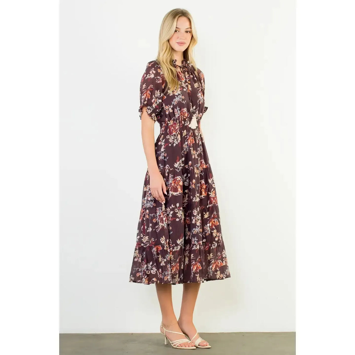 THML Elora Floral Maxi Dress-Hand In Pocket
