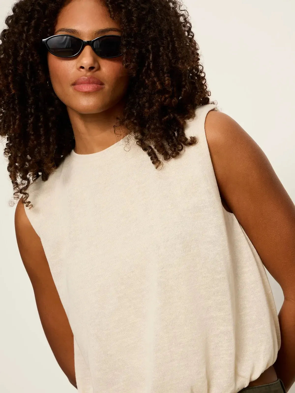 Sanctuary Quinn Bubble Shell - Bone-Hand In Pocket