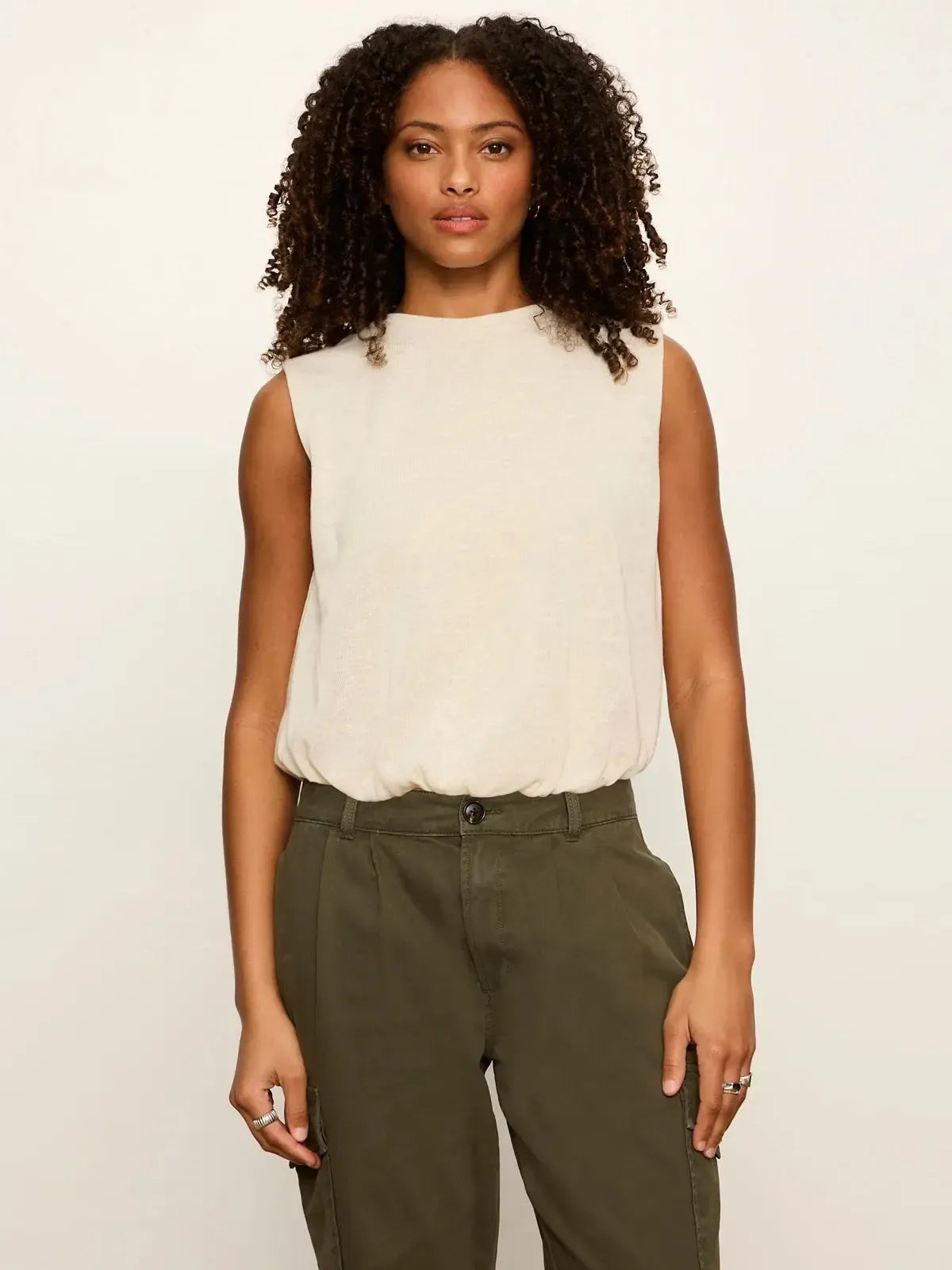 Sanctuary Quinn Bubble Shell - Bone-Hand In Pocket