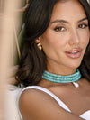 Marina Layers Turquoise Necklace: Turquoise and Freshwater Pearl / One Size-Hand In Pocket