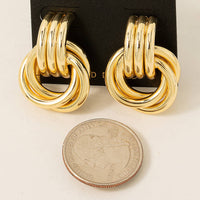 Sloane Interlinked Hoops- Gold-Hand In Pocket