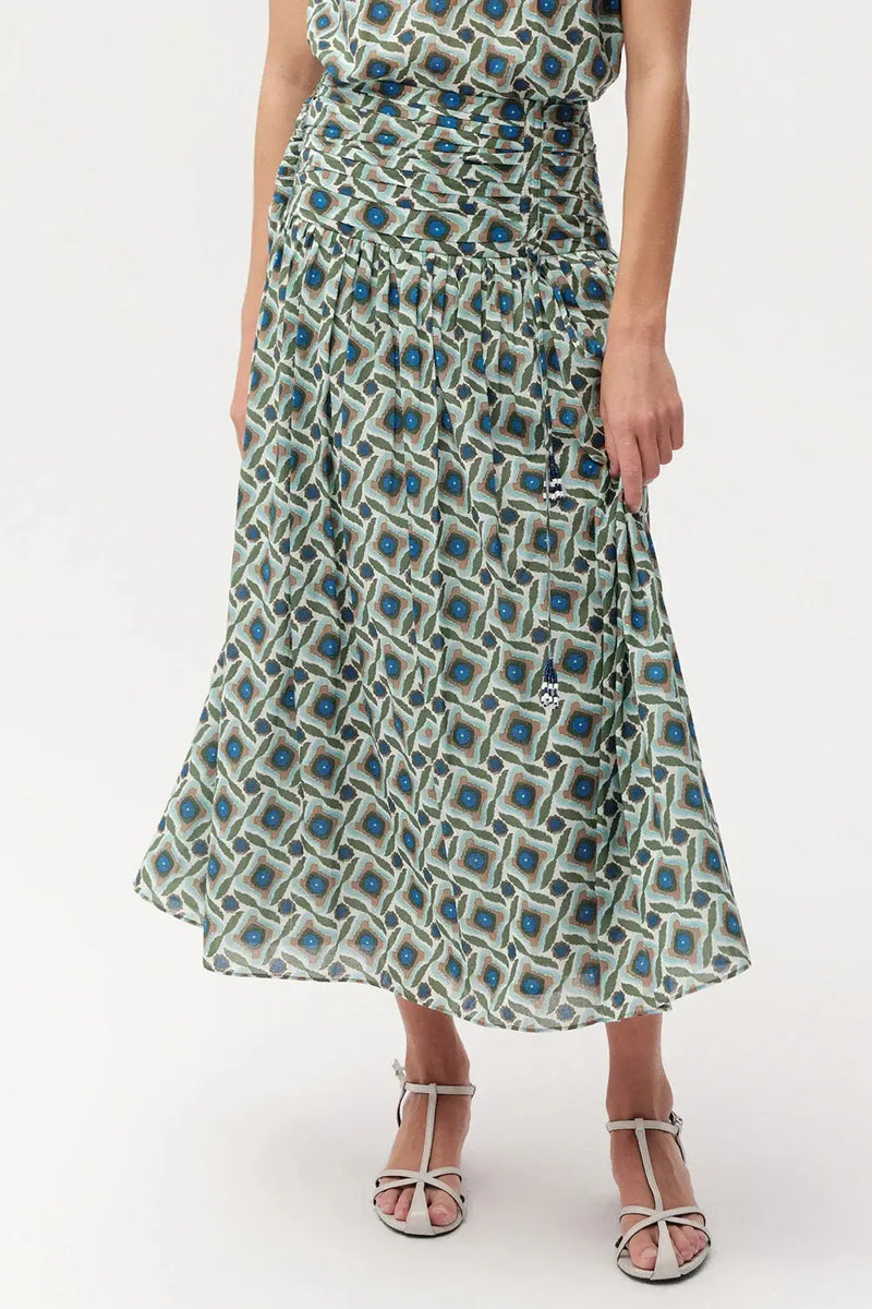 Exquise Eldon Skirt - Multi Color-Hand In Pocket