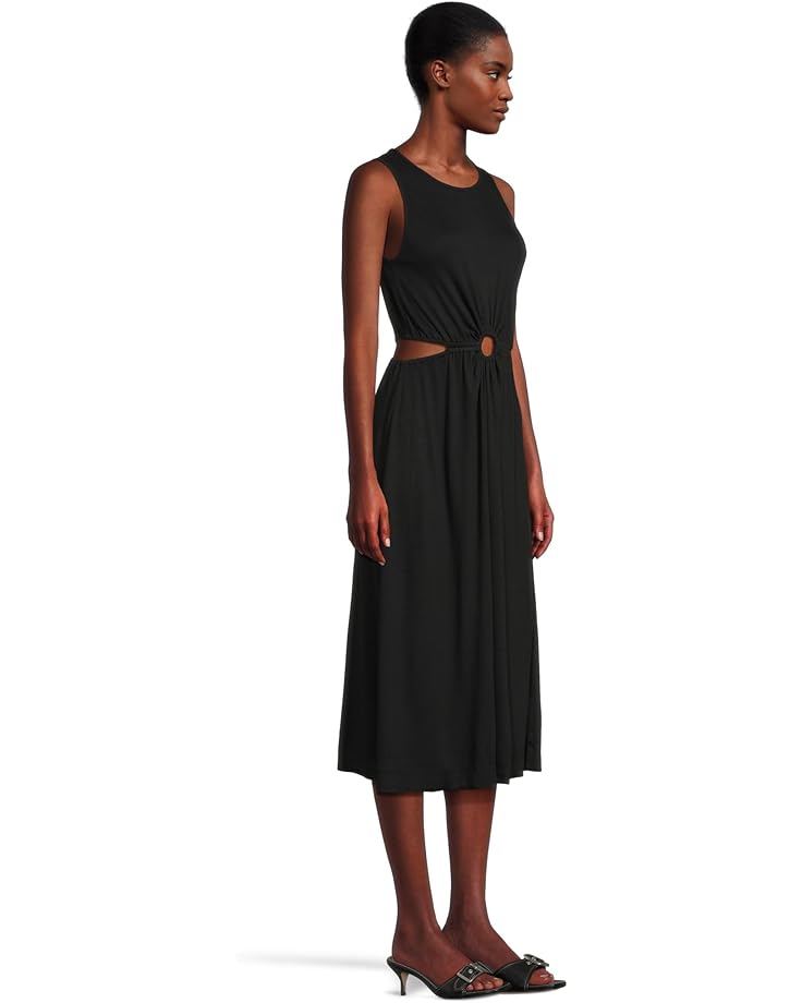 Michael Stars Leni Cut Out Midi Dress - Black-Hand In Pocket