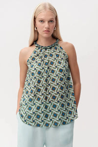 Exquise Grant Blouse - Multi Color-Hand In Pocket