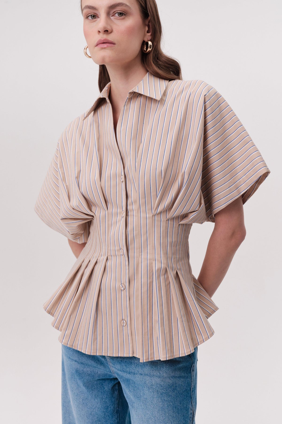 Exquise Nataly Shirt- Multi-Hand In Pocket
