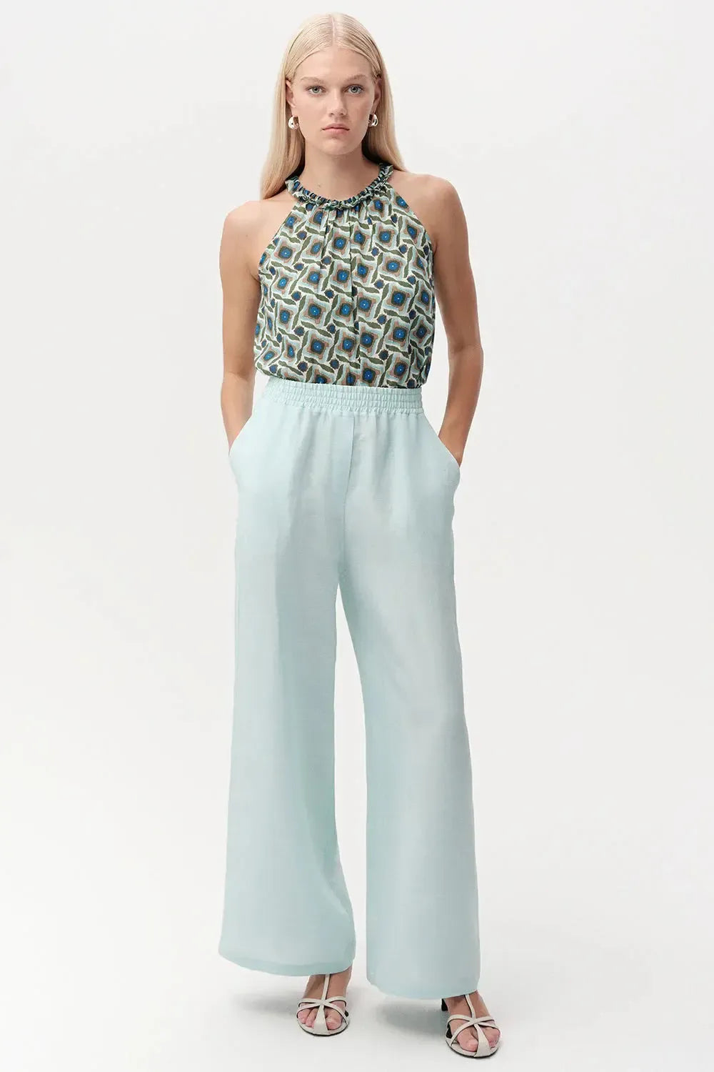 Exquise Grant Blouse - Multi Color-Hand In Pocket