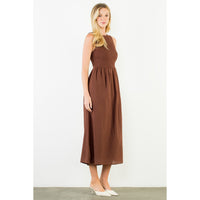 THML Madeline Dress - Brown-Hand In Pocket