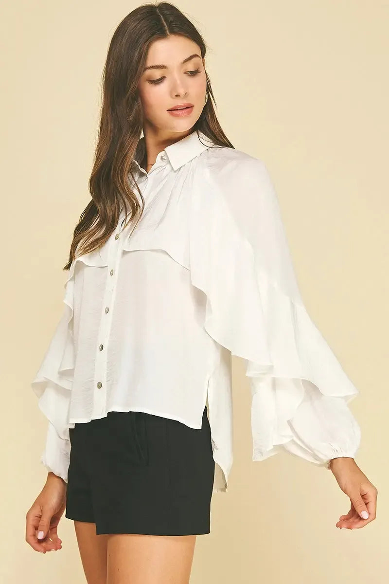 Off White Top - Off White-Hand In Pocket