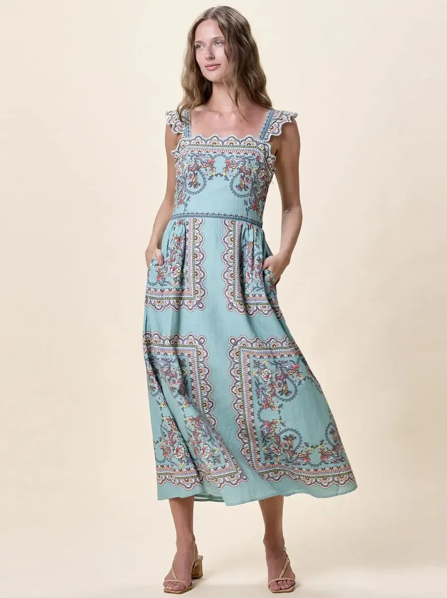 Cleobella Veronique Ankle Dress - Bleura-Hand In Pocket