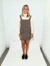 Forrest Plaid Mini Dress - Brown
