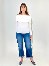 Bobi Off Shoulder Top - White-Hand In Pocket