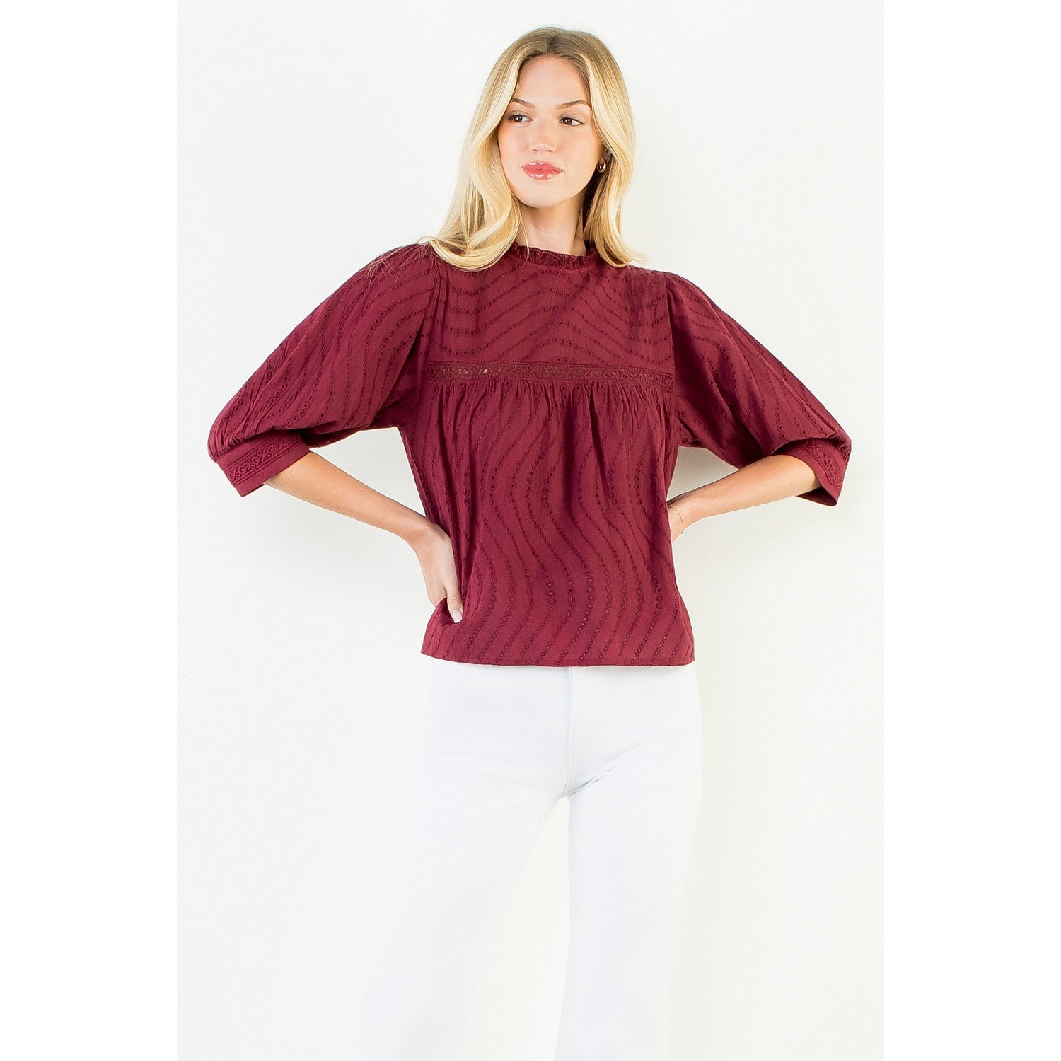 THML Julia Top - Burgundy