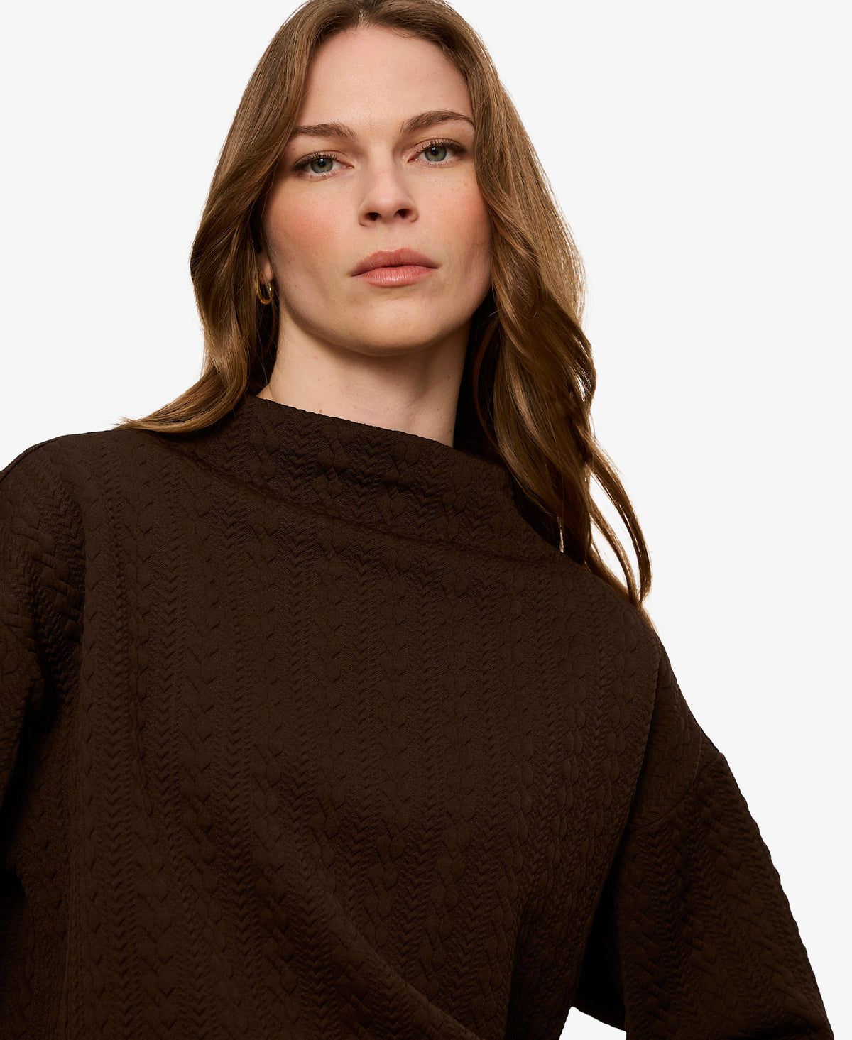 Sanctuary Sadie Quilted Top - Espresso Martini-Hand In Pocket
