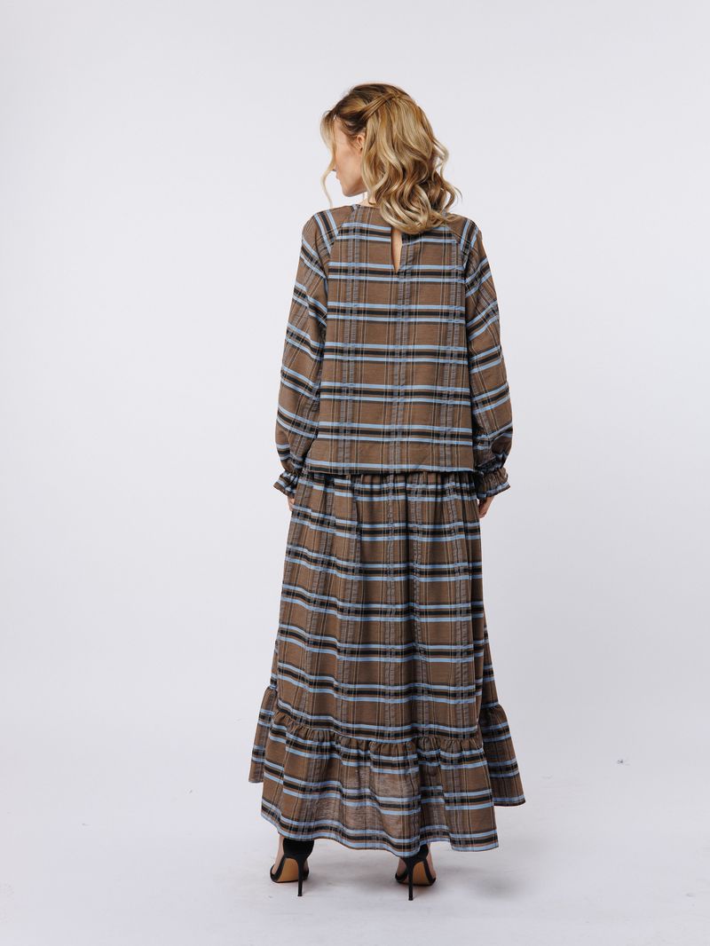 Ciebon Madelynn Printed Maxi Skirt - Light Blue-Hand In Pocket