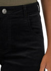 KUT Meg High Rise Fab Ab Wide Leg Corduroy - Black
