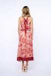 Ciebon Betty Scarf Print Halter Dress - Red-Hand In Pocket