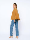 Ciebon Fanny Poncho Jacket - Brown-Hand In Pocket