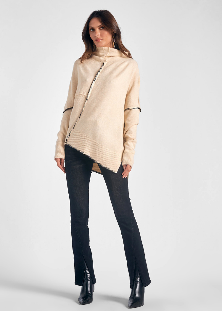 Elan Carolina Sweater - Beige-Hand In Pocket