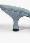 Schutz Kelsea Heel- Infinite Blue-Hand In Pocket