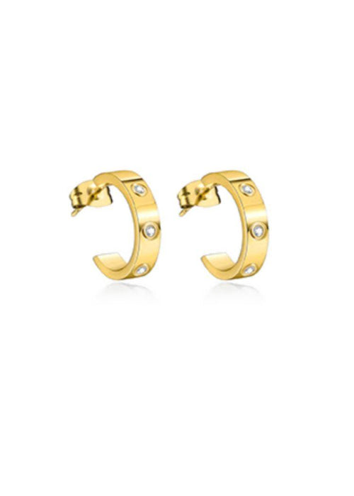 Cambrie Hoops - Gold-Hand In Pocket