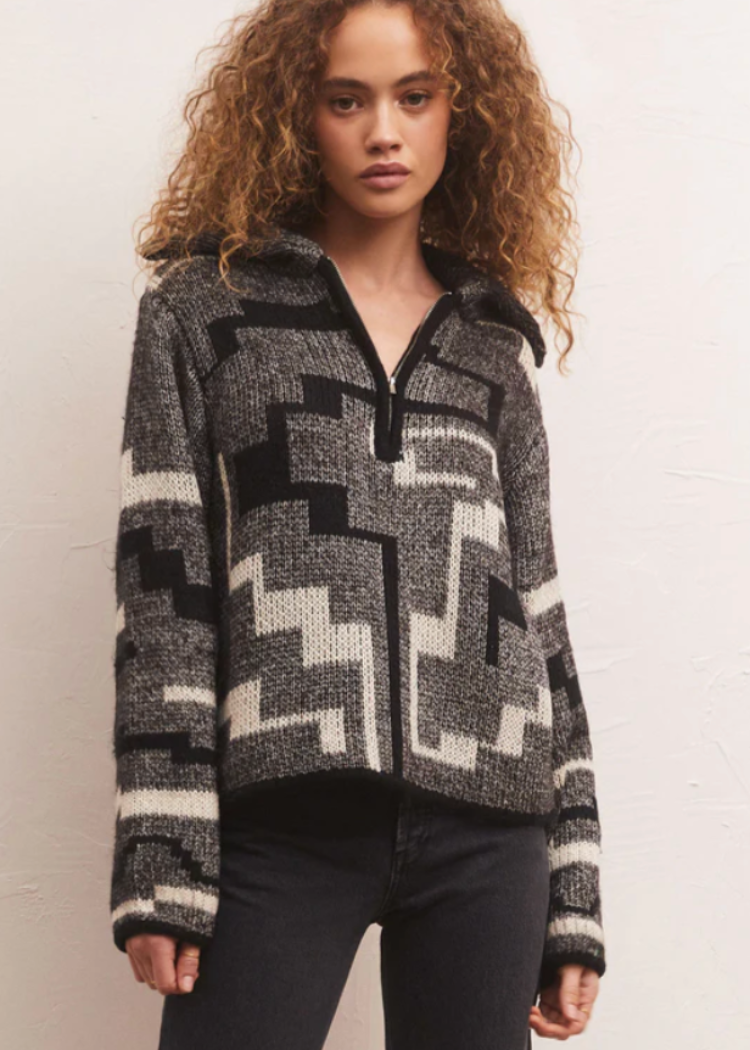 Z Supply Phoenix Qtr Zip Pullover Sweater ***FINAL SALE***-Hand In Pocket