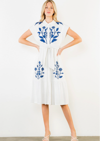 THML Daria Dress - White-Hand In Pocket