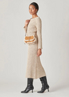 Dolce Vita Rylee Convertible Shearling Crossbody- Rust-Hand In Pocket