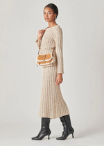 Dolce Vita Rylee Convertible Shearling Crossbody- Rust-Hand In Pocket