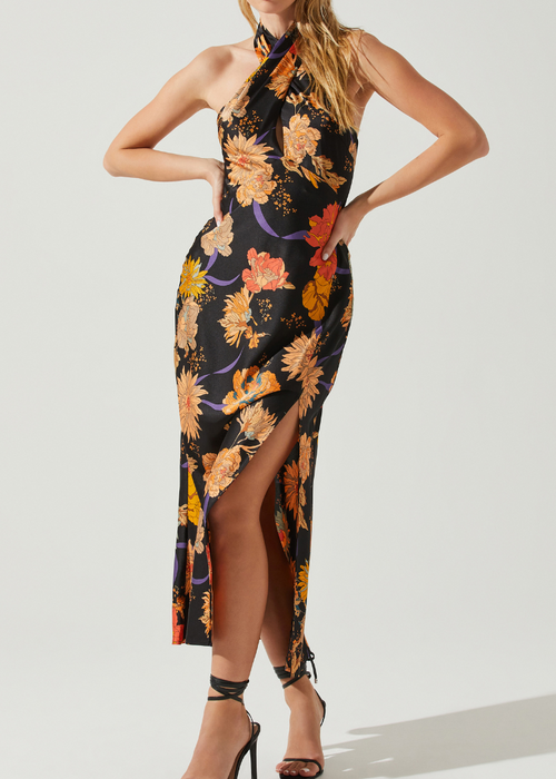 ASTR The Label Marissa Dress-Floral-Hand In Pocket