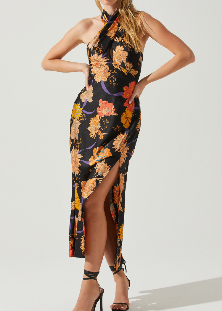 ASTR The Label Marissa Dress-Floral-Hand In Pocket