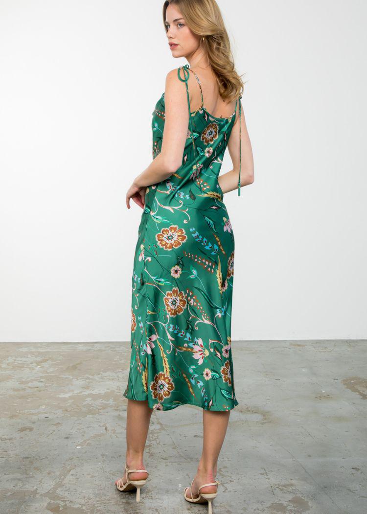 THML Lula Floral Midi Dress-Hand In Pocket