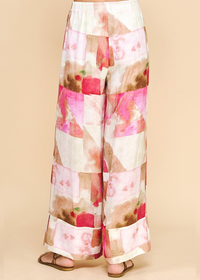 Madeline Abstract Print Tank and Pants Set-Hand In Pocket