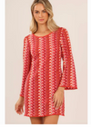 BTB Lagos Mini Dress- Red Multi-Hand In Pocket