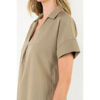 THML Eliza V Neck Dress - Vine-Hand In Pocket