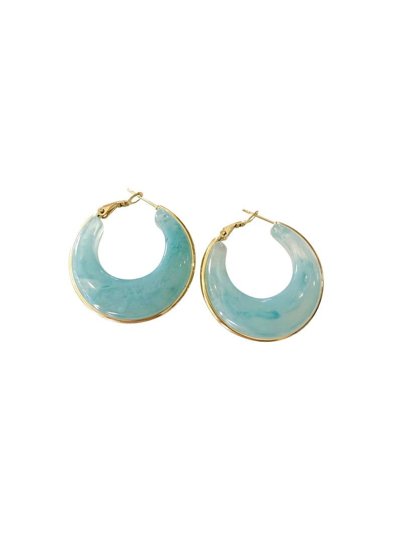 Kansas Hoop Earring - Turquoise-Hand In Pocket